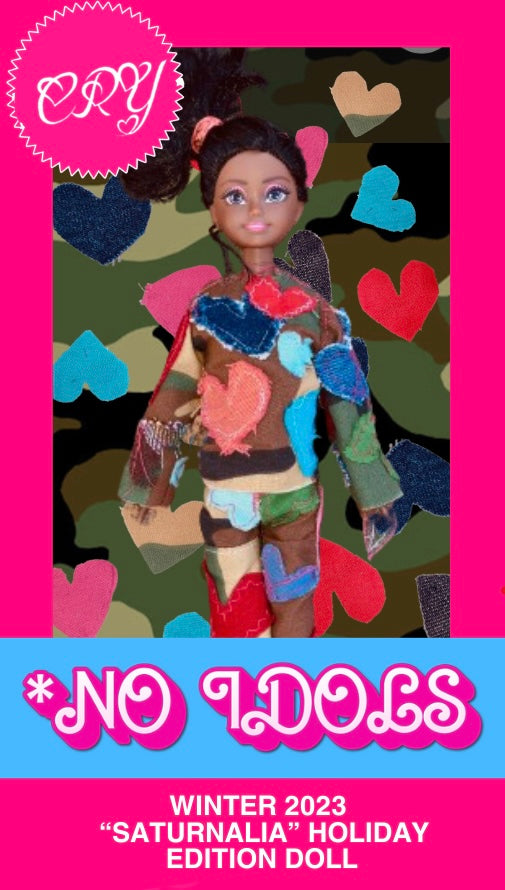 FREE WITH PROMO CODE *NO IDOLS EXCLUSIVE: CAMO PATCHWORK HEART OUTFIT DOLL