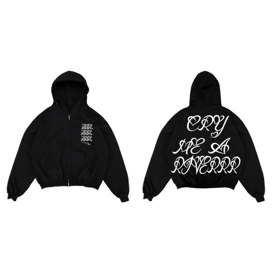 *NO IDOLS EXCLUSIVE: CRY ZIP UP HOODIE BLACK